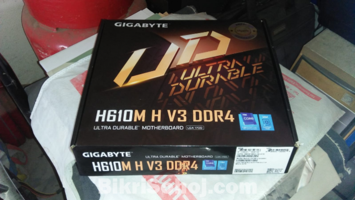 মাদারবোর্ড H610M এবং প্রসেসর i3 12Gen, 12MB ক্যাশ